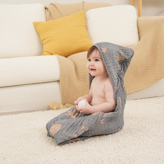 Ocean Ultra Soft Muslin Hooded Towel