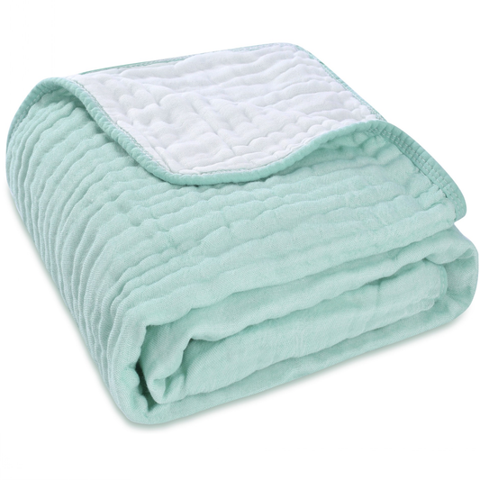 Ultra Soft Muslin Baby Blanket（Spring Green）