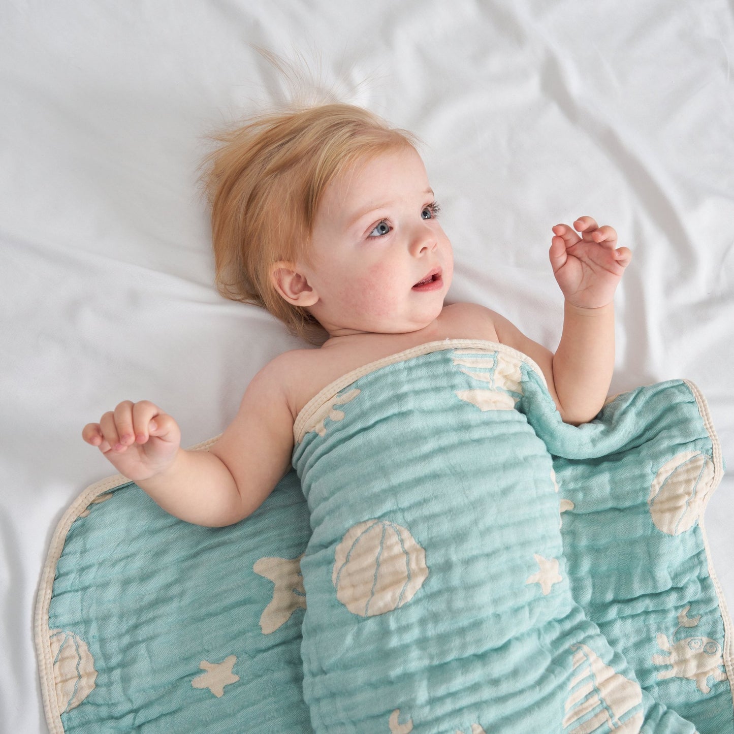 Ocean Ultra Soft Muslin Hooded Towel